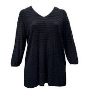 Boss Black Striped V-Neck Tunic